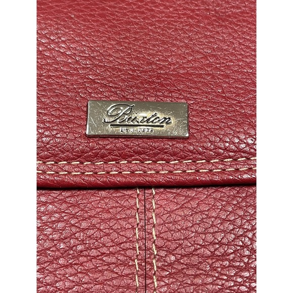 Buxton Leather‎ Maroon Red Trifold Organizer Clutch Wallet - Picture 2 of 9